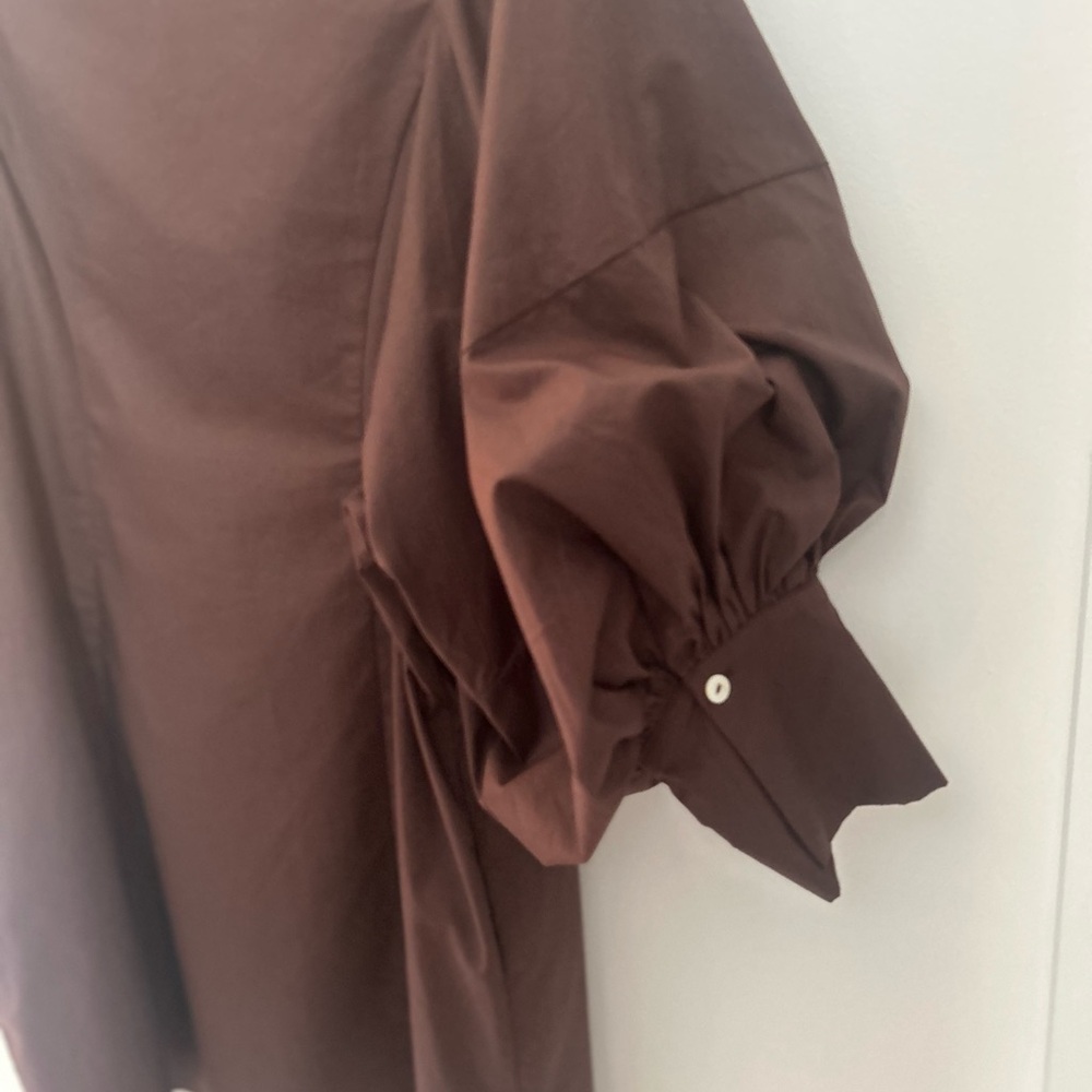 The Brynn Tie-Waist Mini Dress - Mocha Size Small - Picture 10 of 16